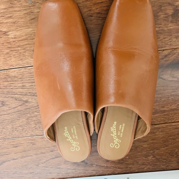 Seychelles Tan Leather Mules 7.5 - Picture 2 of 7